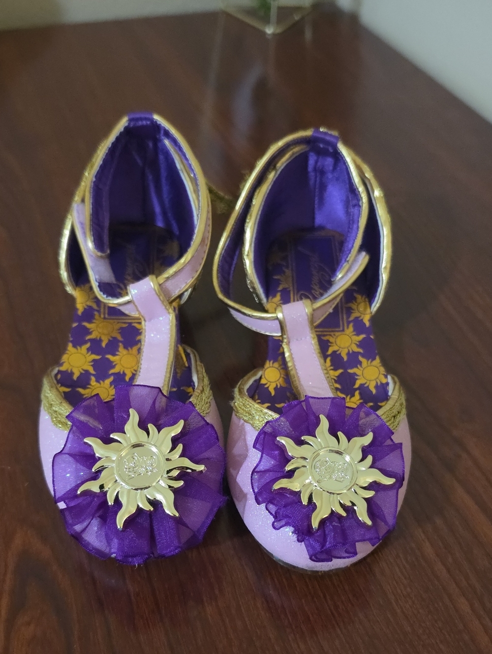 Disney Princess Rapunzel Purple Pink Gold Costume Shoes Size 11/12